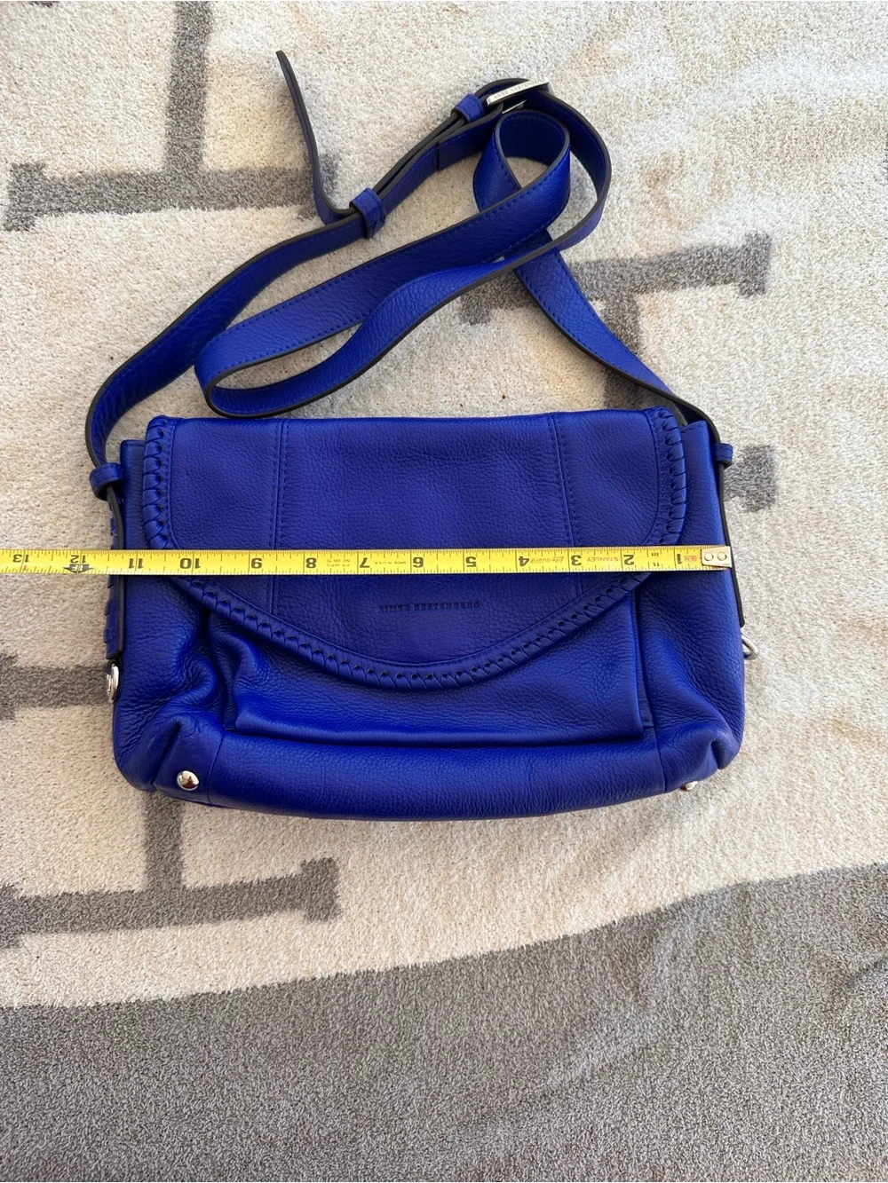 Blue Leather Crossbody Shoulder Bag Aimee Kestenberg
